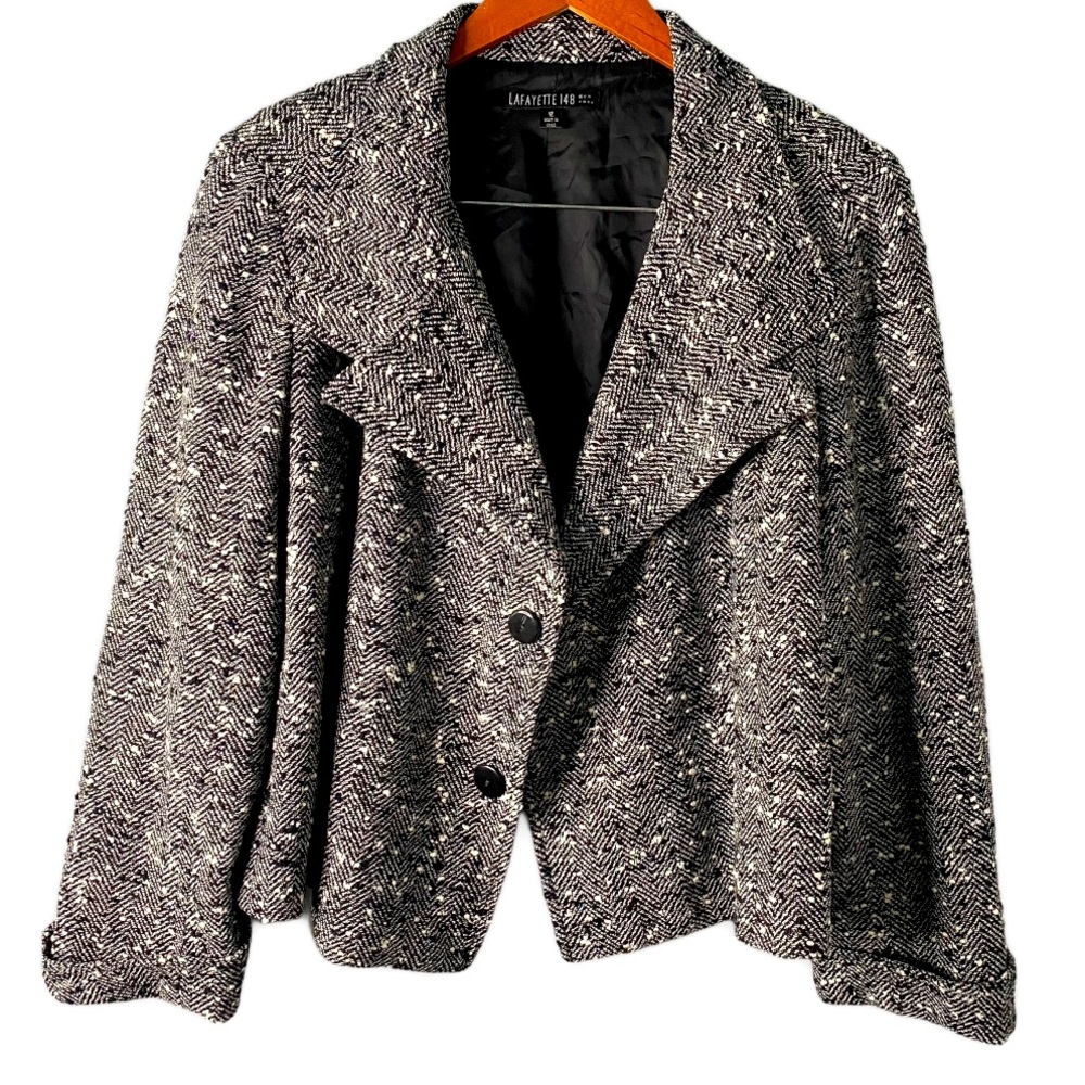 Lafayette 148 wool open front blazer size 12